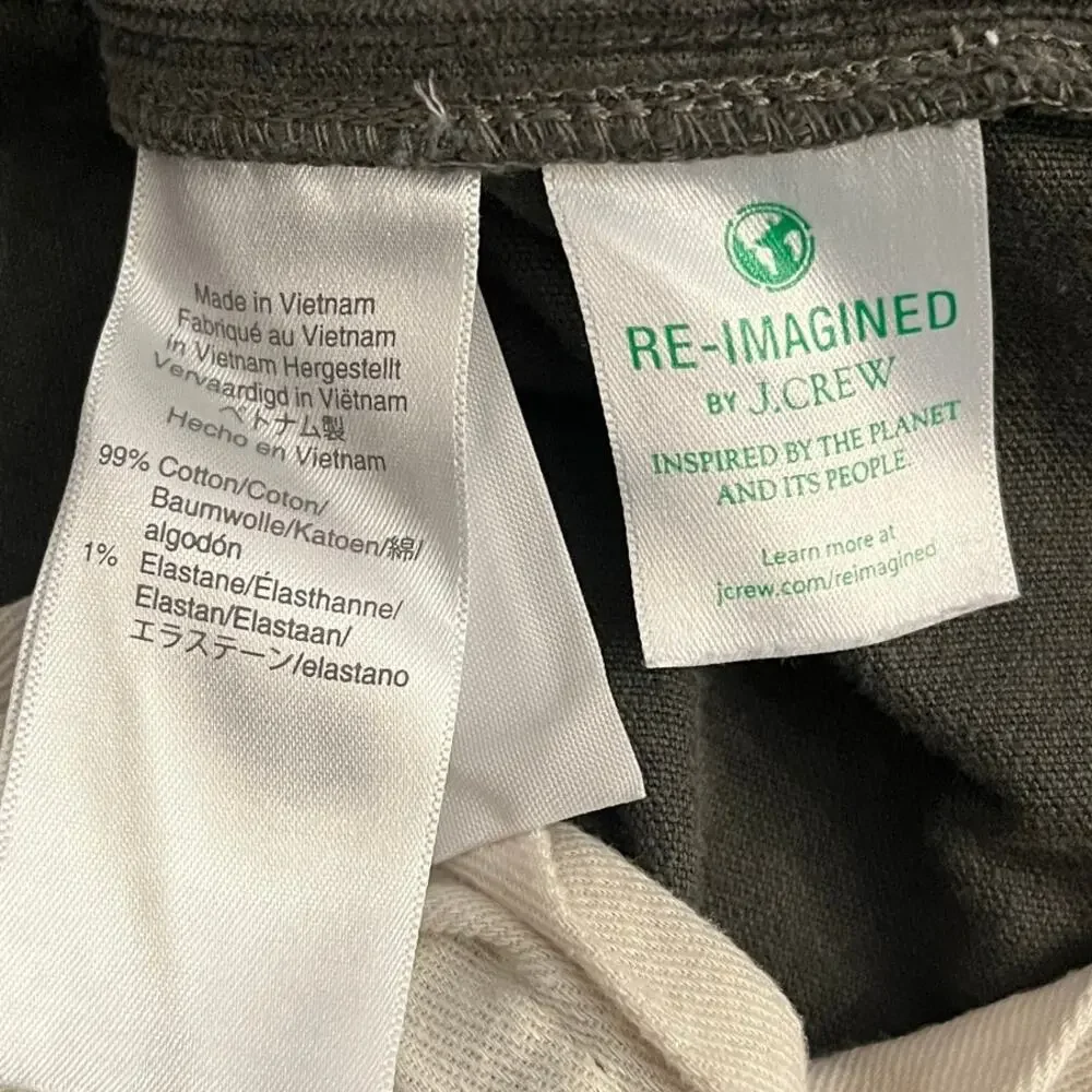 J Crew 484 Slim Fit Corduroy‎ Pants Mens 36x31 Cords Jeans Gray Cotton Stretch
